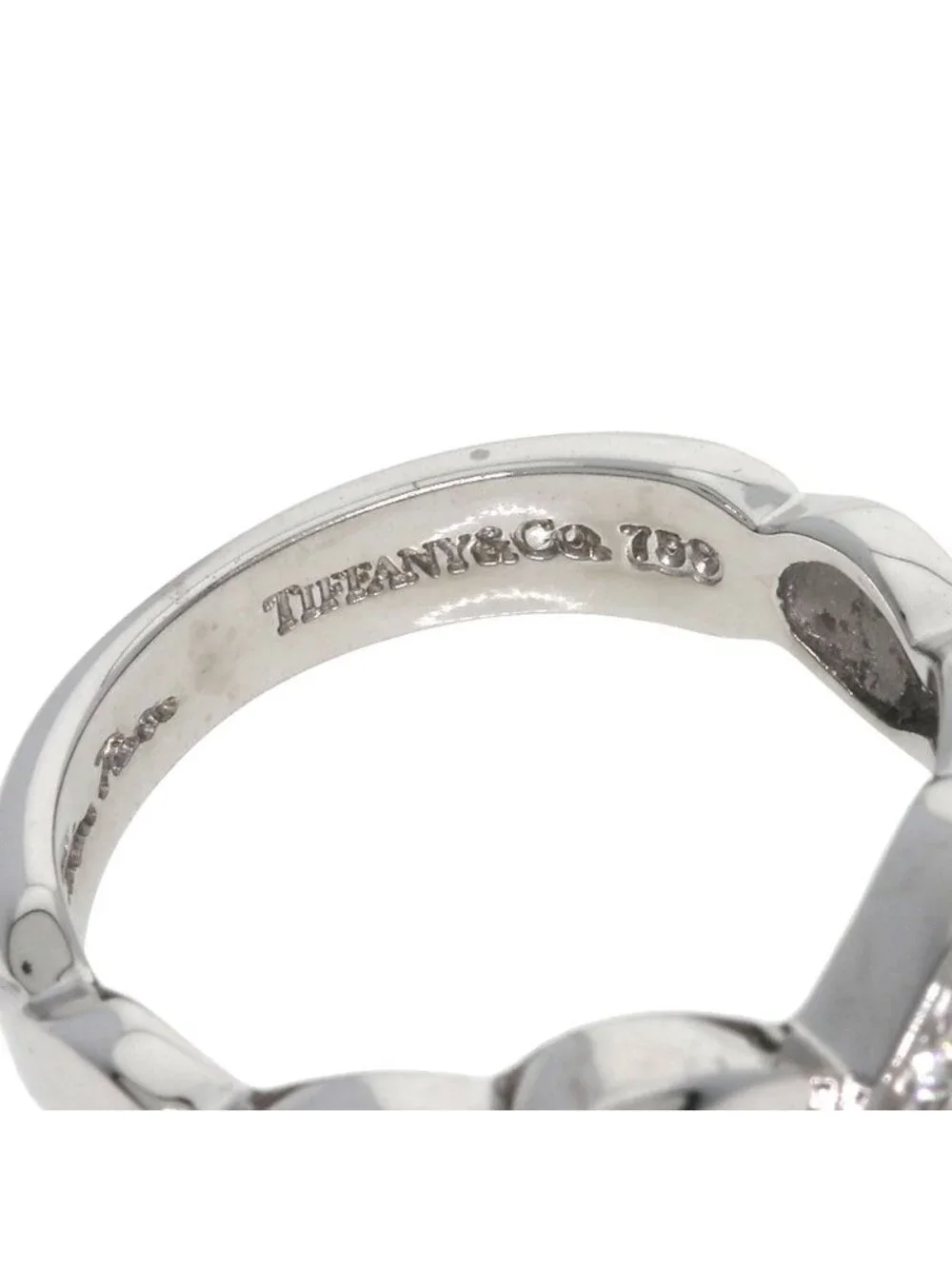 Tiffany & Co Double Heart Diamond Ring 18k White Gold